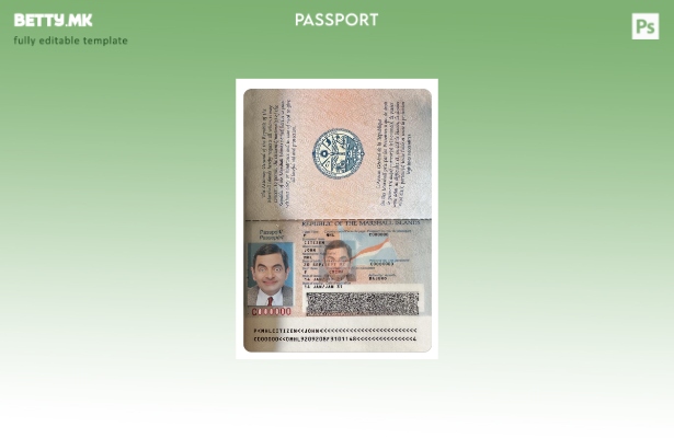 Модерен стил шаблон за пасош на Маршалските острови